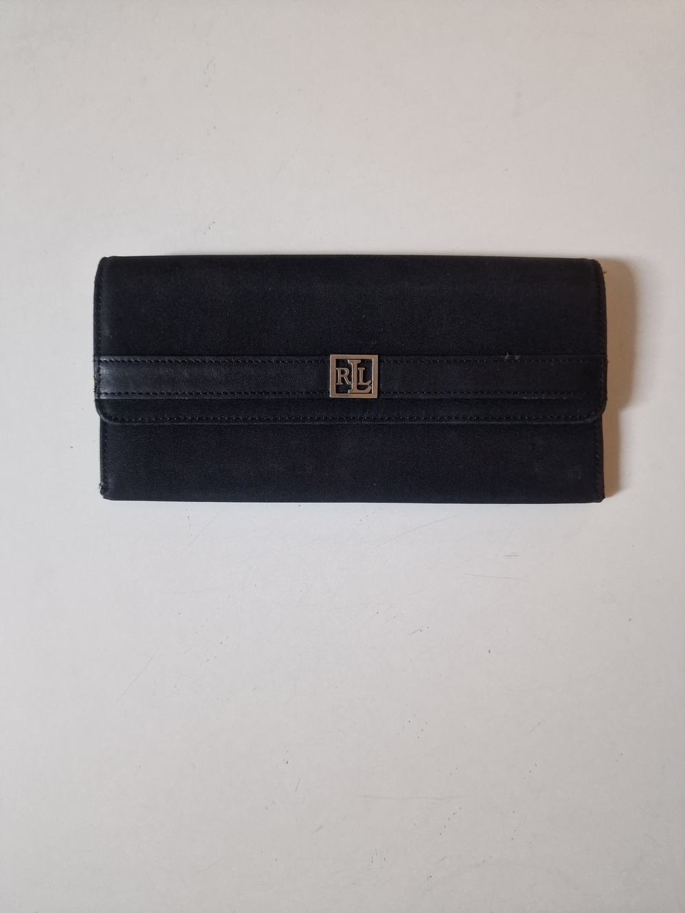 Ralph Lauren Black Continental Clutch Wallet